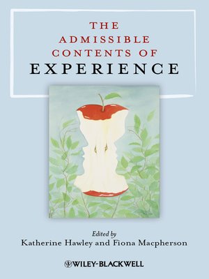 cover image of The Admissible Contents of Experience